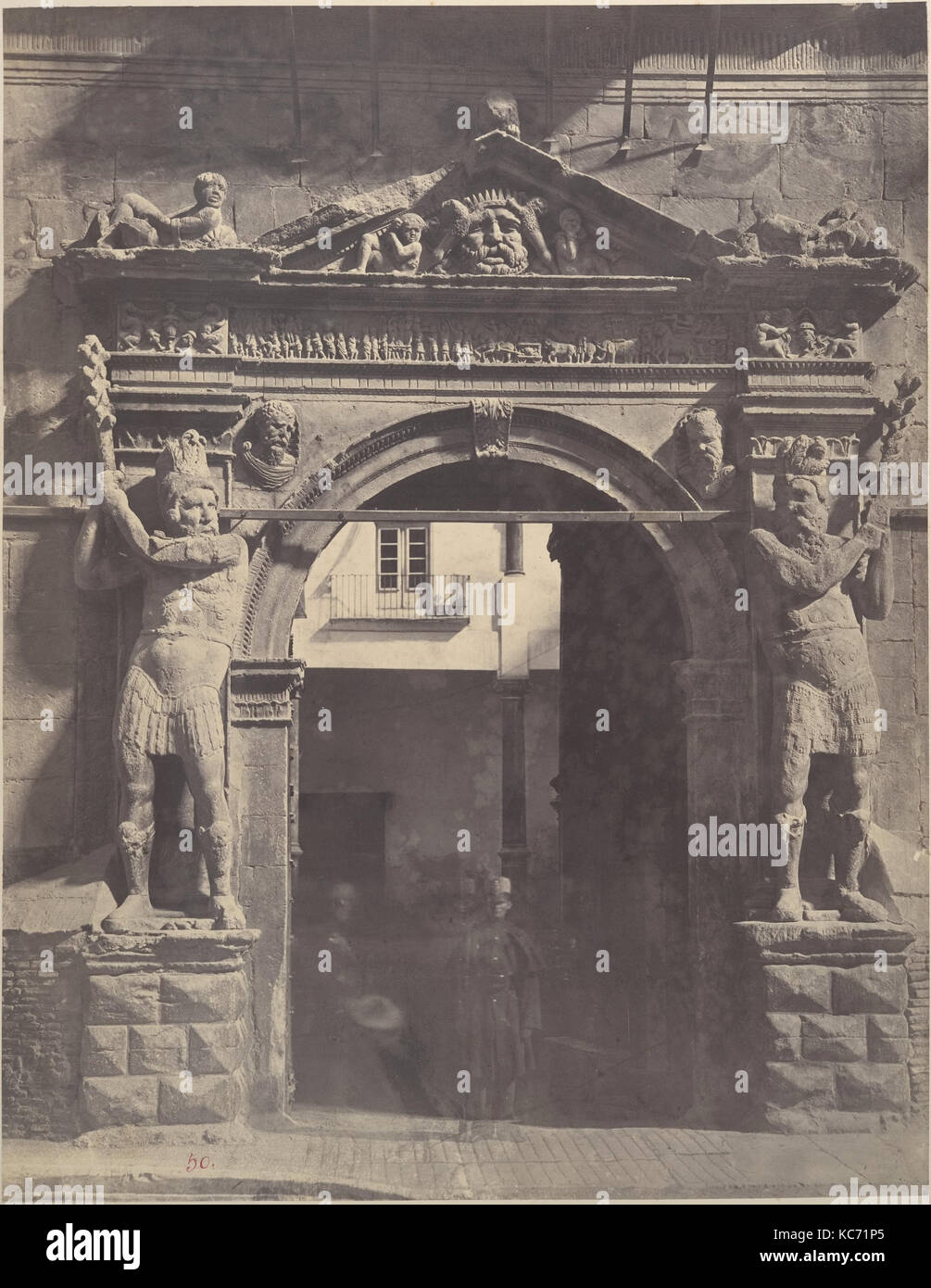 Zaragoza: Porta de los Gigantes, Charles Clifford, 1860 Stock Photo