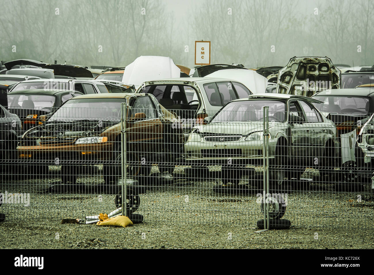 Auto scrap yard in Hamilton, Ontario Stock Photo Alamy Auto scrap yard in Hamilton, Ontario Stock Photo Alamy
