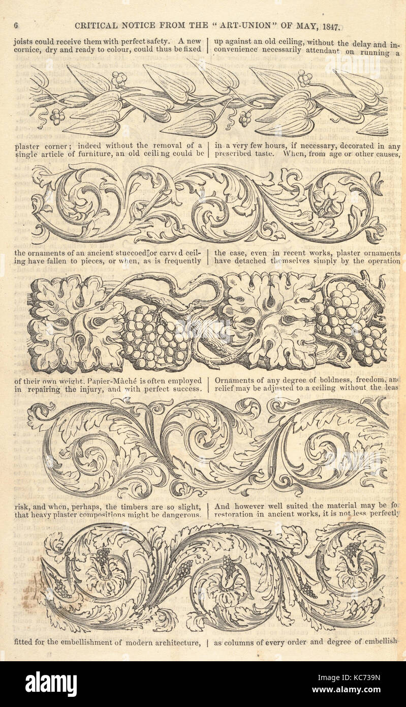 Illustrated Tariff of the Improved Papier-Mâché Picture Frames, also, Enriched Mouldings Stock Photo