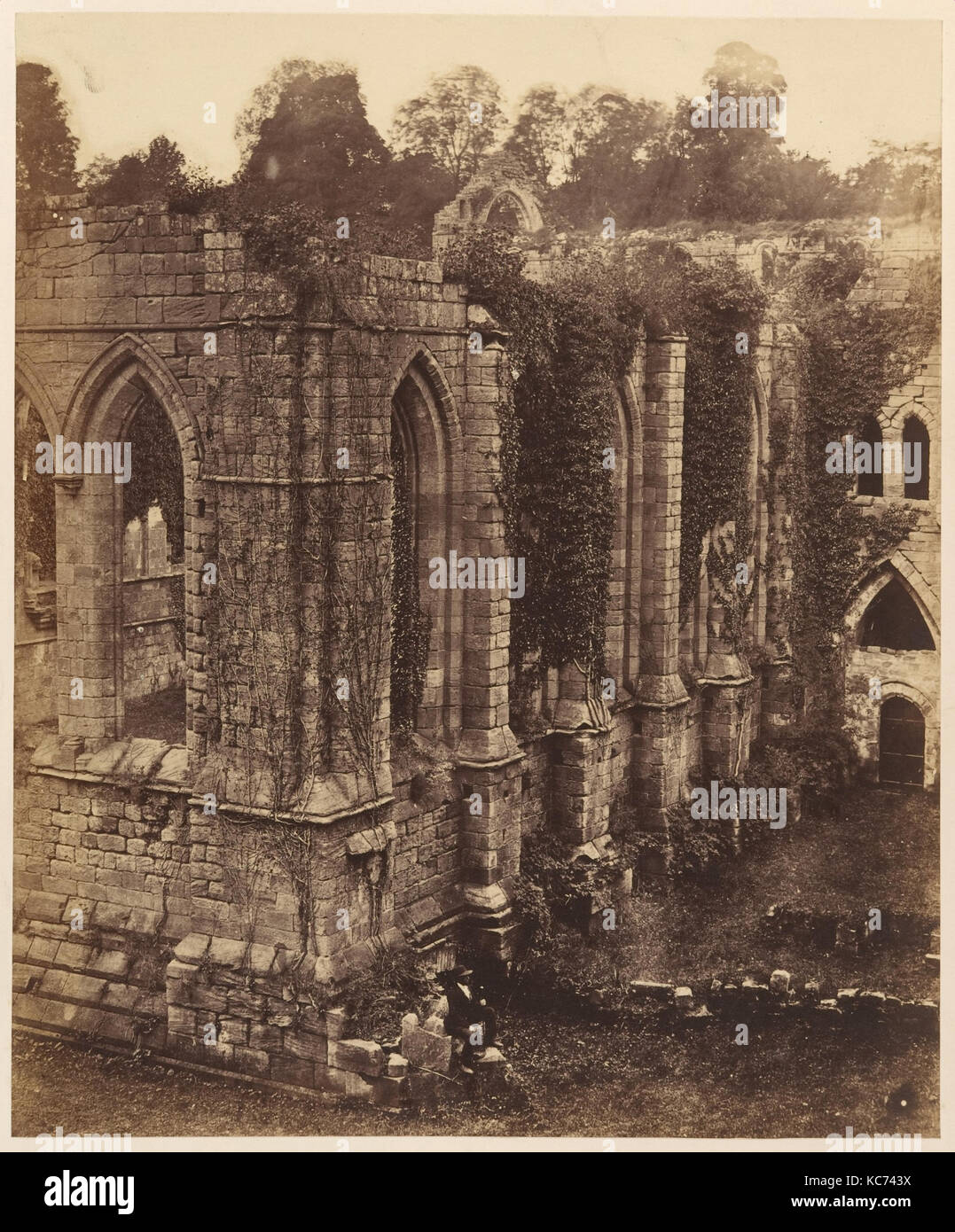 Fountains Abbey. The Refectory and Kitchen, Joseph Cundall, 1850s Stock