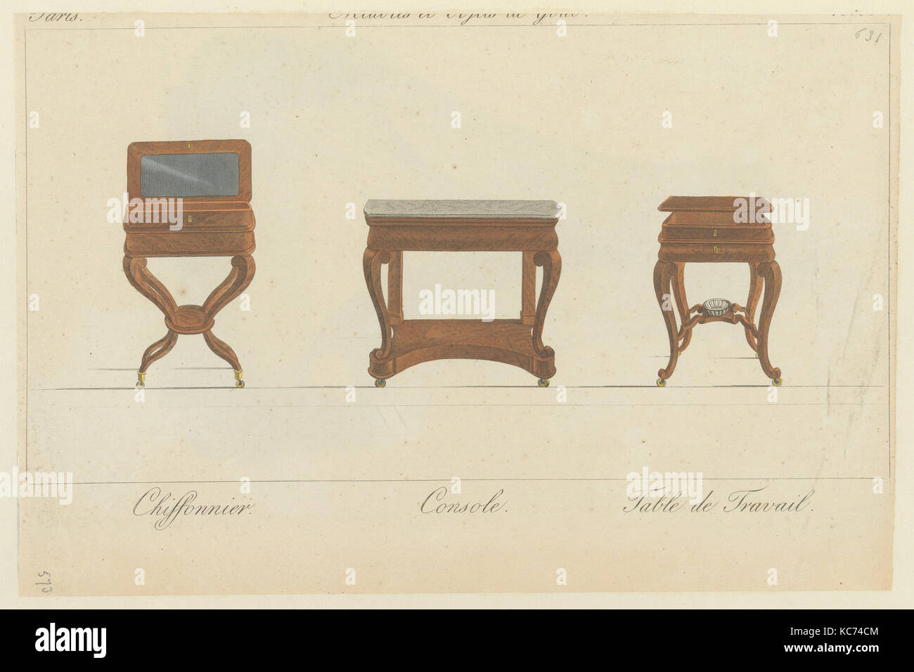Collection de Meubles et Objets de Goût, vol. 3, 1820–31 Stock Photo