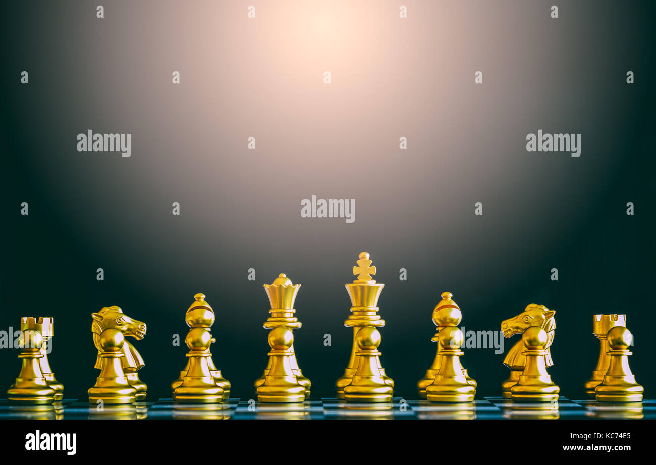 Strategy chess battle Intelligence challenge game on chessboard. Success the strategy concept. Chess business leader and success idea. Chess strategy  Stock Photo