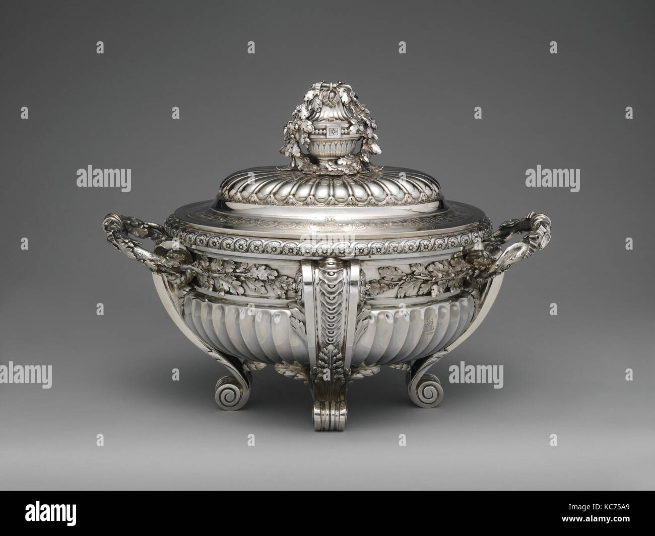 Tureen with cover and liner, Jacques-Nicolas Roettiers, 1775–76 Stock Photo