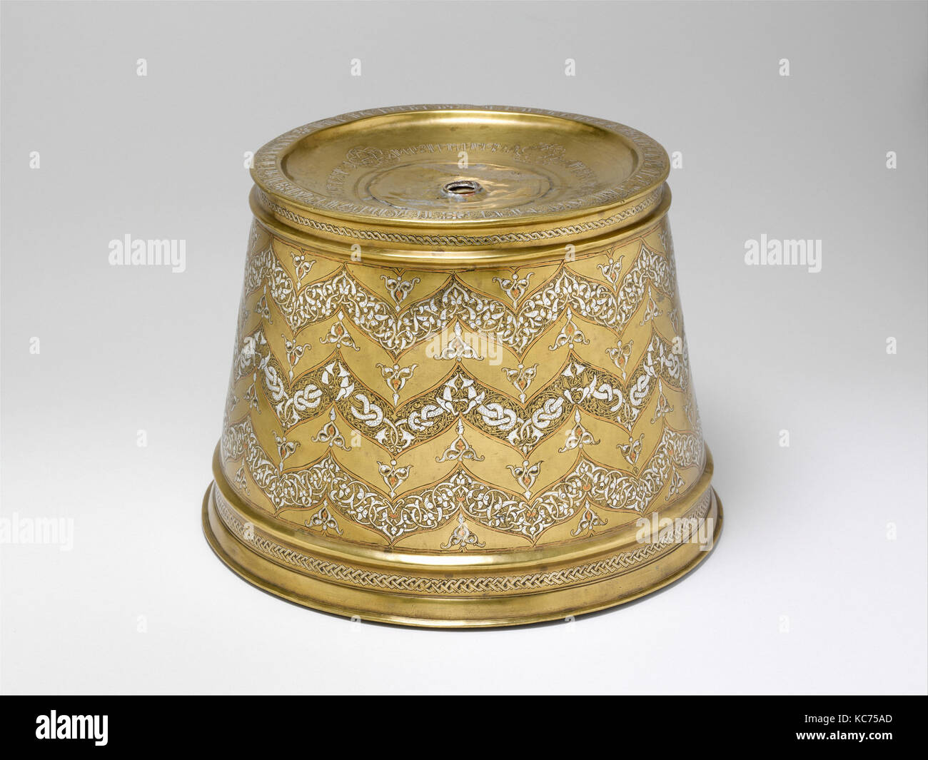 Candlestick Base with Interlacing Dragons, early to mid-13th century Stock Photo