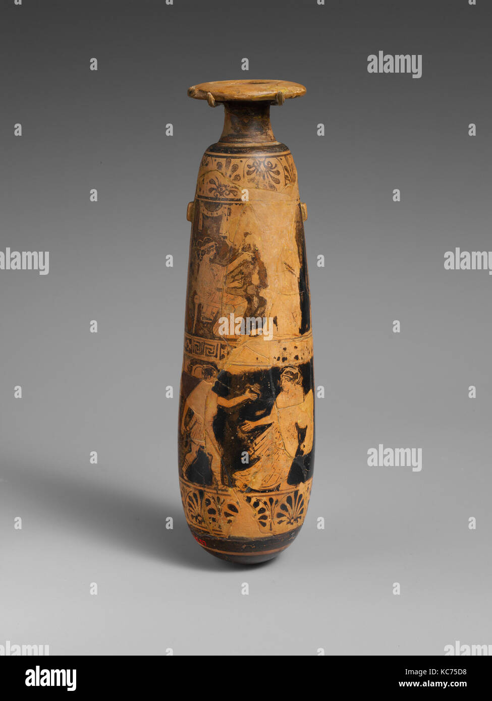 Terracotta alabastron (perfume vase), Classical, ca. 460 B.C., Greek ...