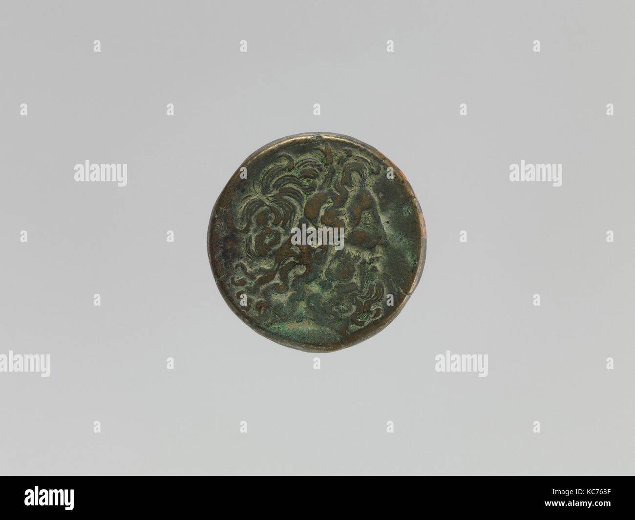 Coin of Ptolemy III from a Ptolemaic hoard, 246–222 B.C Stock Photo