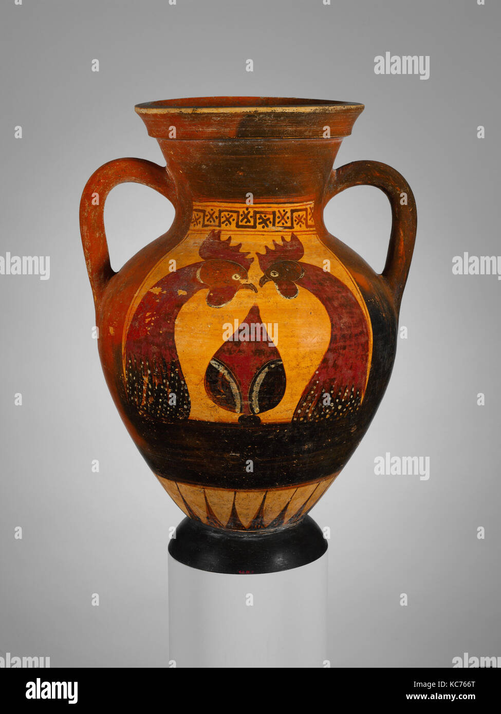 Terracotta amphora (jar), Archaic, ca. 540530 B.C., Etruscan