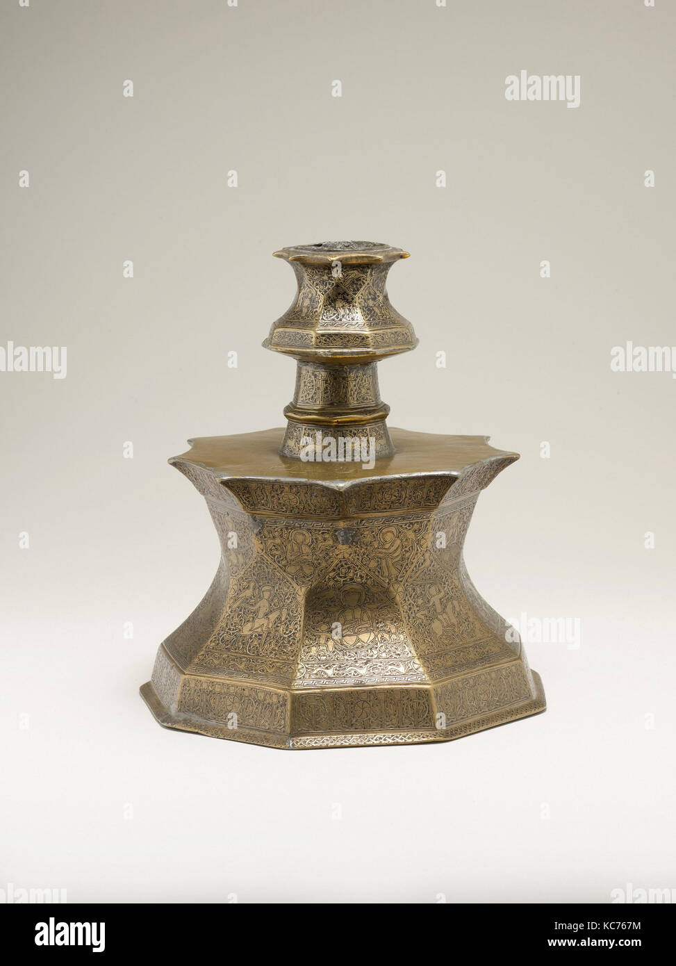 Candlestick with Figural Imagery, first half 14th century Stock Photo