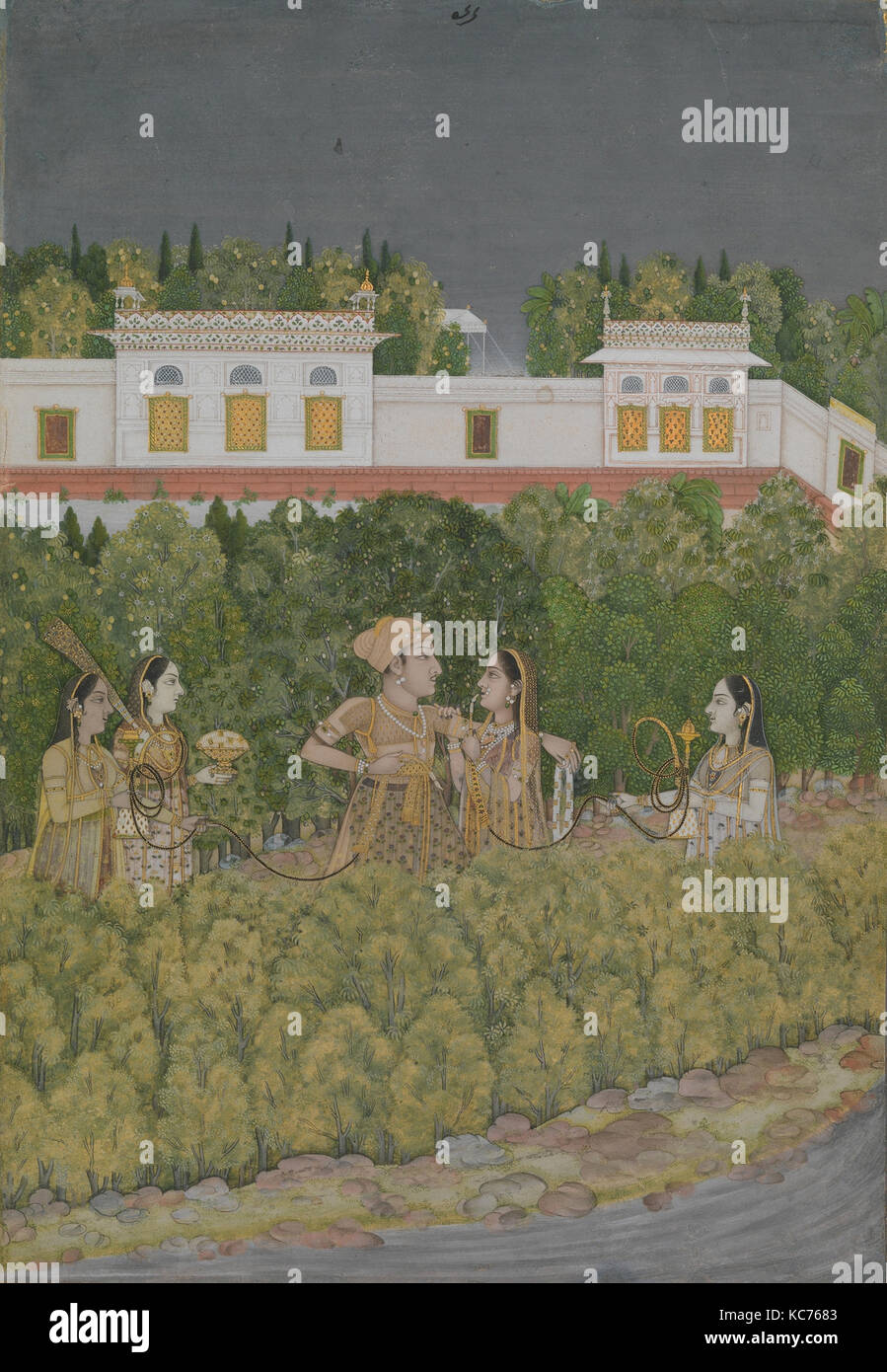 18th century garden painting hi-res stock photography and images - Alamy