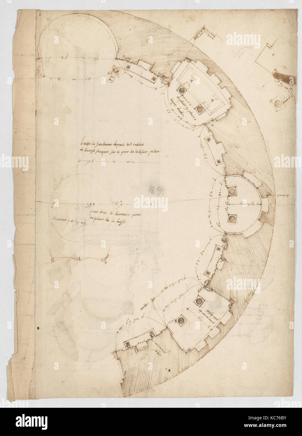 Pantheon, partial plan; details (recto) Pantheon, rectangular niche ...