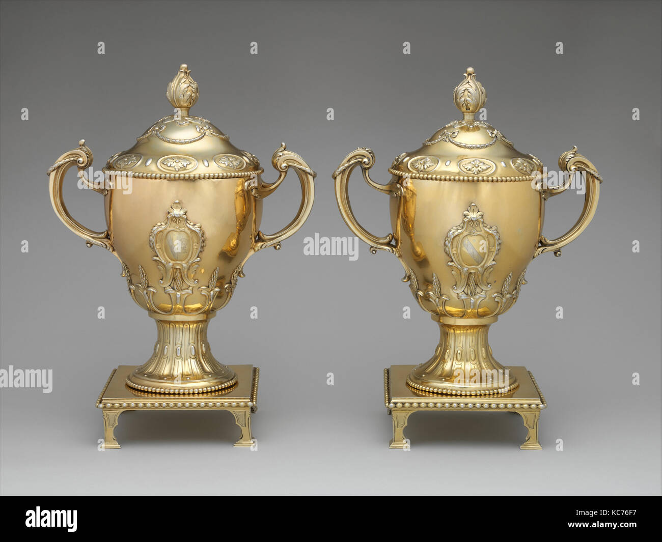 Cup with cover and stand (one of a pair), John Parker, 1766/67 Stock Photo