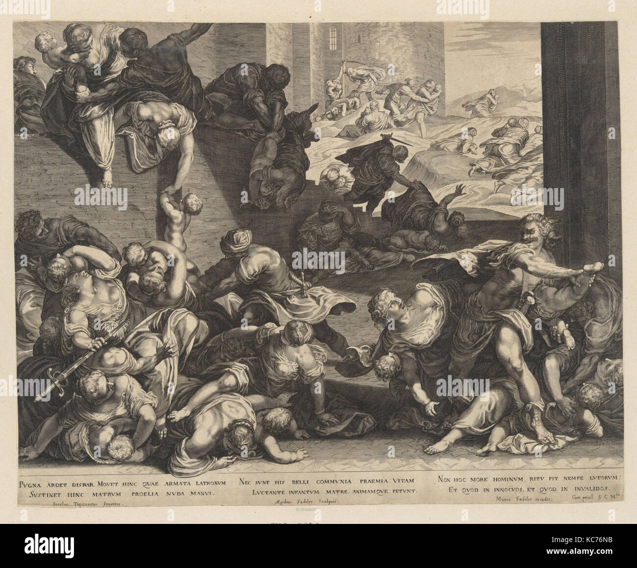 Massacre of the Innocents, Aegidius Sadeler II, ca. 1600 Stock Photo