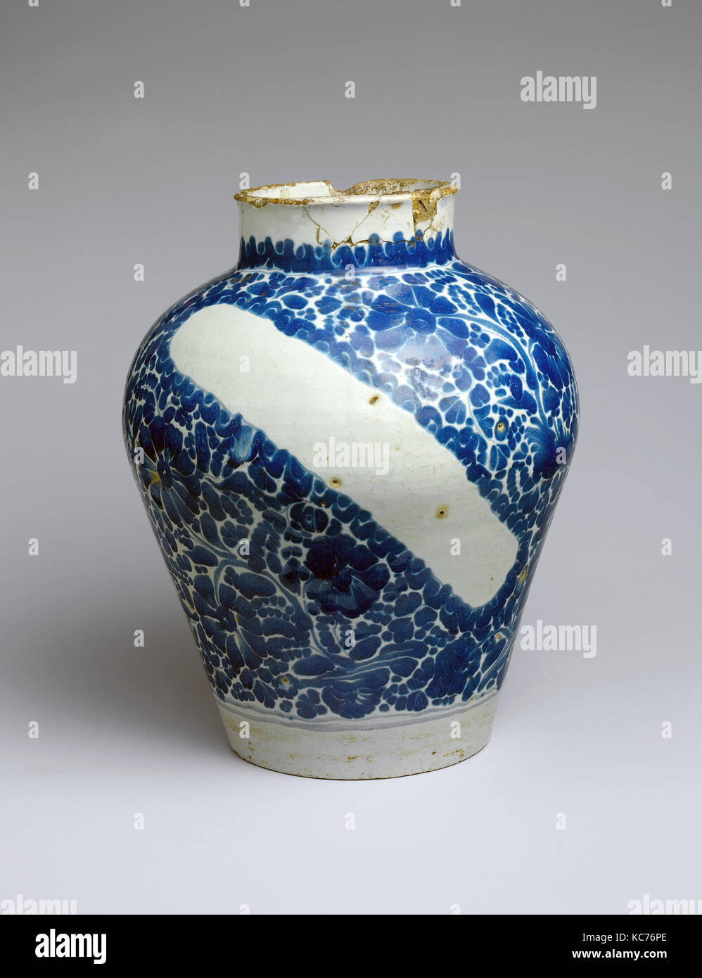 Apothecary Jar, Attributed to Damián Hernández, 1660–80 Stock Photo
