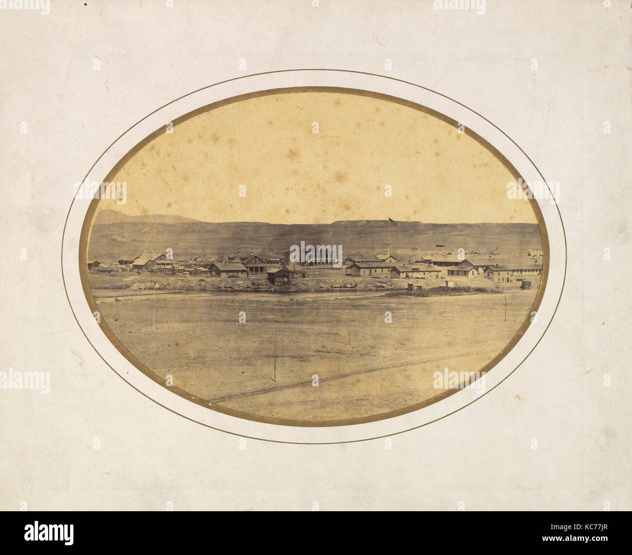 Fort Laramie, Wyoming, Attributed to Ridgway Glover, ca. 1866 Stock Photo