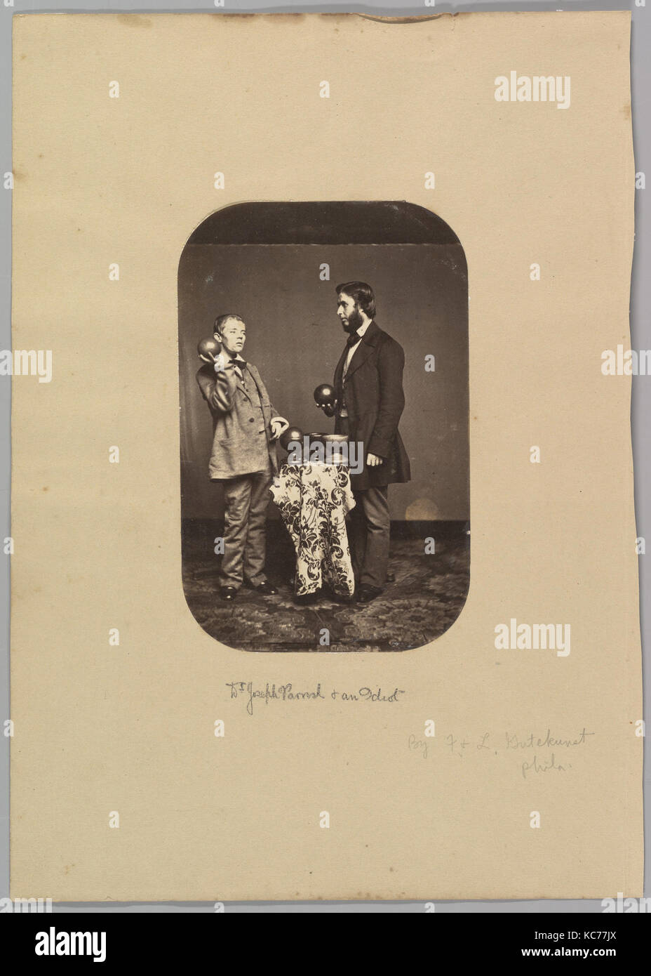 Dr. Joseph Parrish and an Idiot, Frederick Gutekunst, ca. 1858 Stock Photo