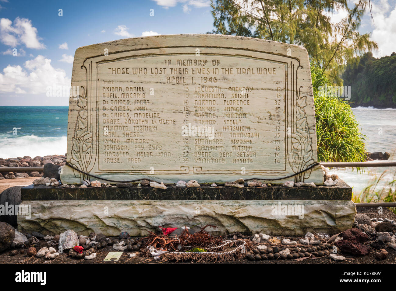 Tsunami memorial big island hawaii
