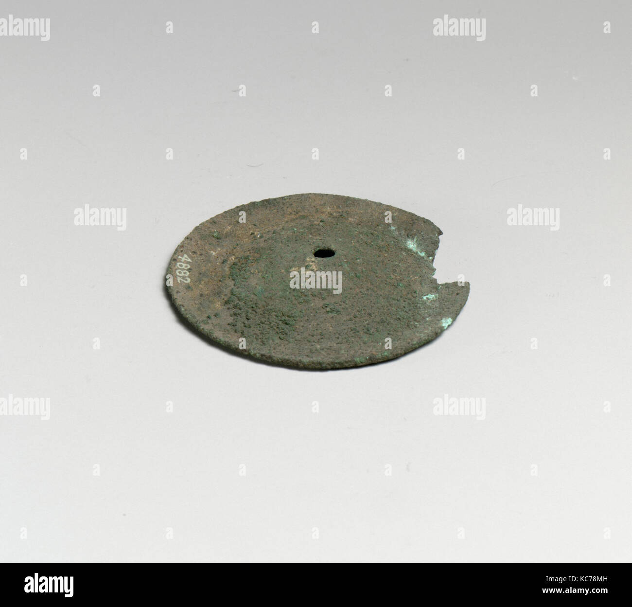 Cymbal, Bronze, Diam.: 2 5/8 in. (6.7 cm), Bronzes Stock Photo