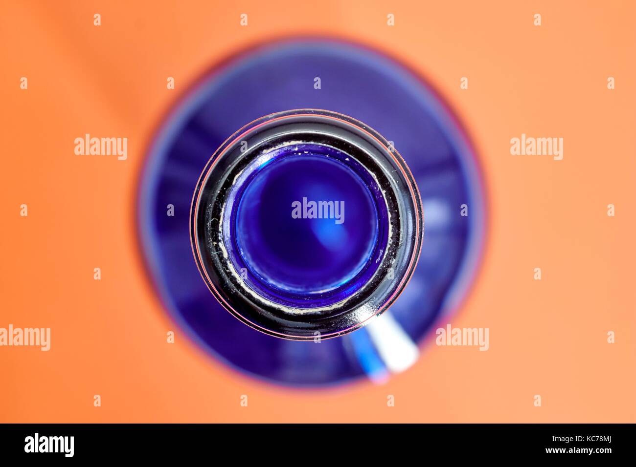 A studio photo of a blue bottle Stock Photo Alamy