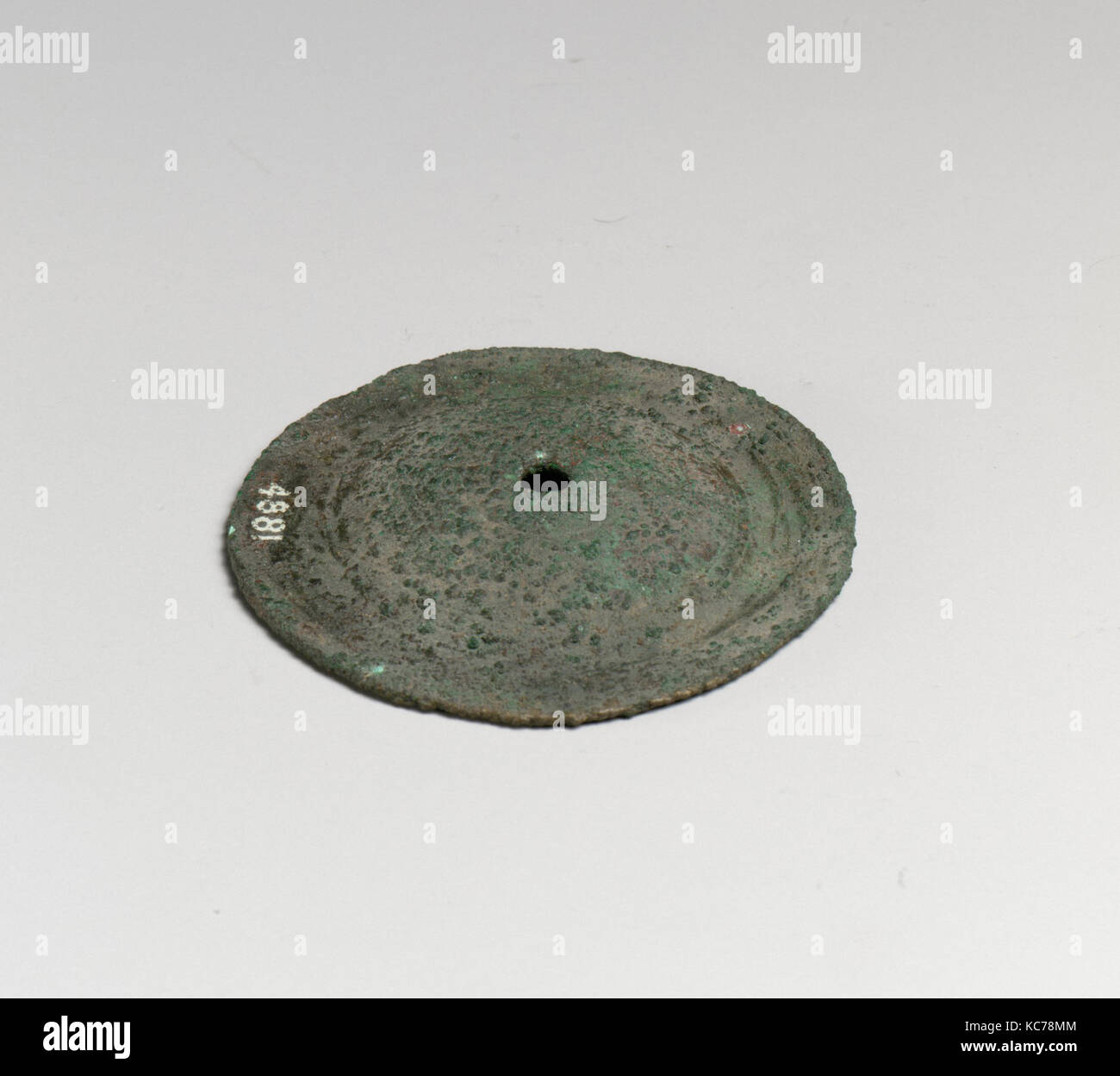 Cymbal, Bronze, Diam.: 2 1/2 in. (6.4 cm), Bronzes Stock Photo