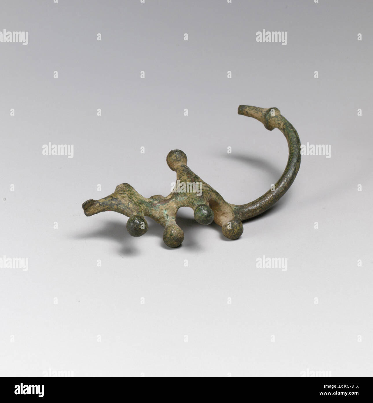 Fibula, serpentine type, Bronze, Other: 2 5/8 in. (6.7 cm), Bronzes Stock Photo