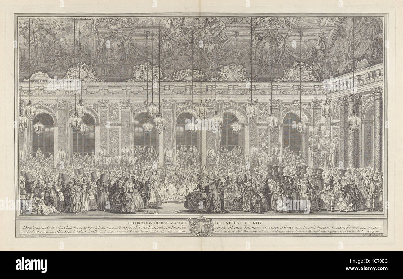 Decoration for a Masked Ball at Versailles, on the Occasion of the Marriage of Louis, Dauphin of France, and Maria Theresa Stock Photo