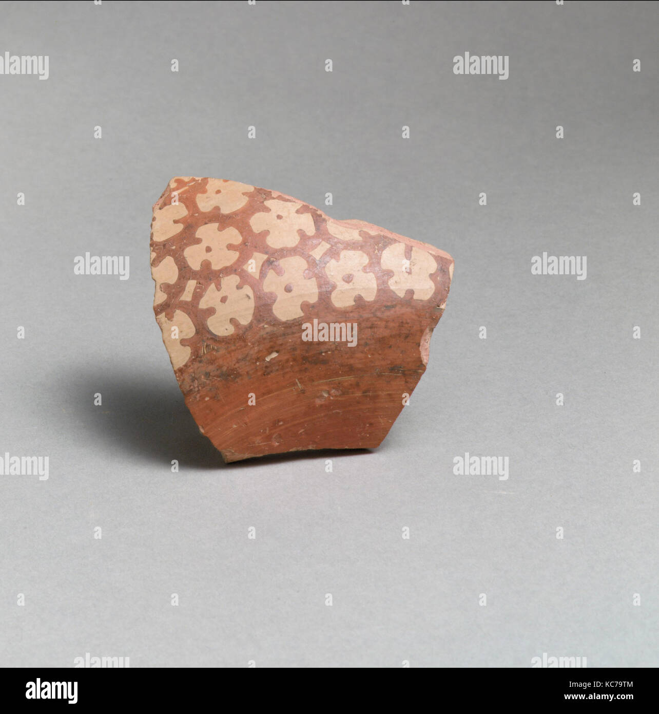 Terracotta vessel fragment with rosettes, ca. 1450–1400 B.C Stock Photo ...