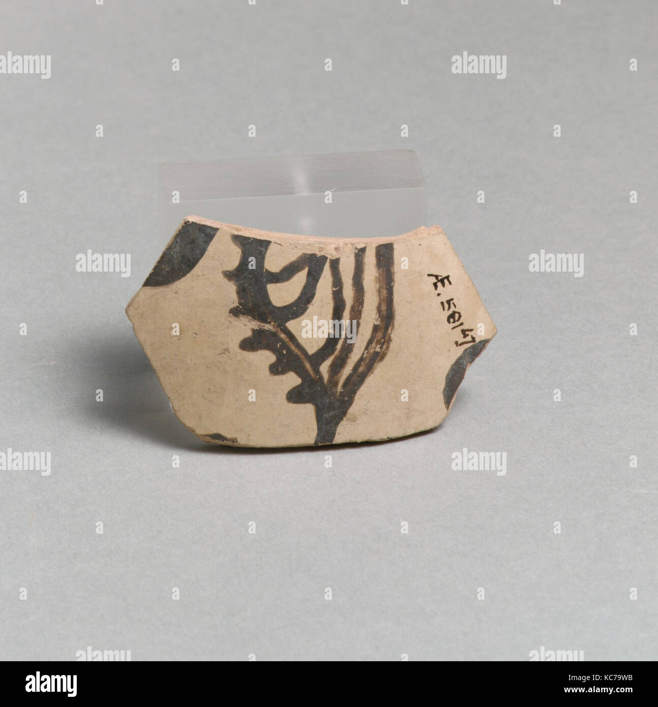 Terracotta vessel fragment with marine motif, ca. 1450–1400 B.C Stock ...