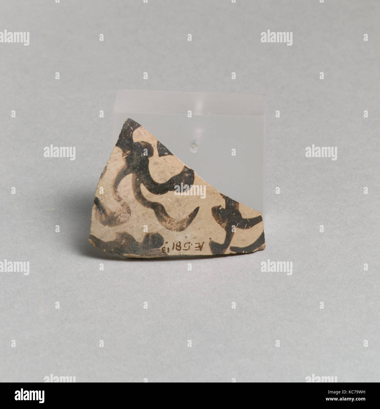 Terracotta vessel fragment with marine motif, ca. 1450–1400 B.C Stock ...
