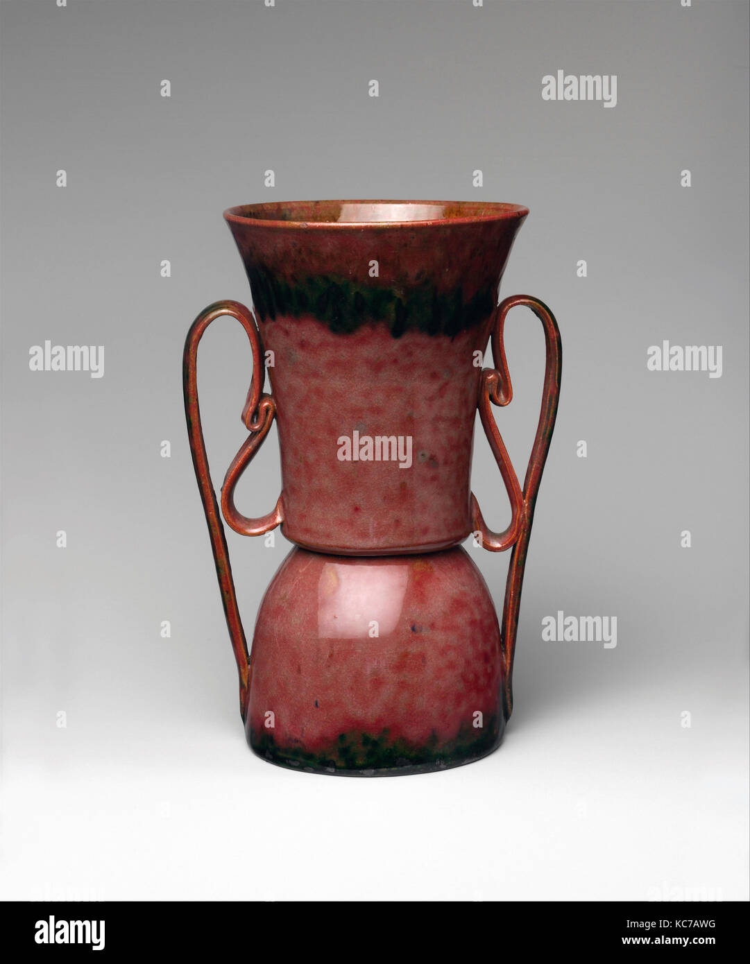 Vase, 1890–1905, Made in Biloxi, Mississippi, United States, American, Earthenware, H. 7 1/2 in. (19.1 cm), Ceramics, George E Stock Photo