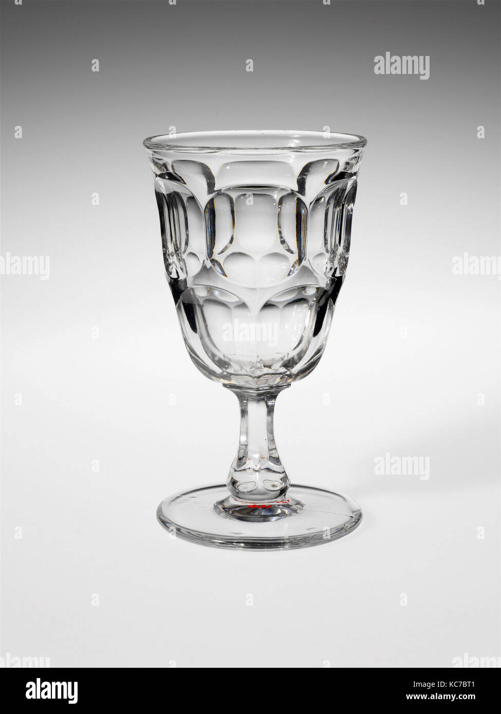 Goblet, 1830–70, Made in United States, American, Pressed glass, H. 6 3/16 in. (15.7 cm), Glass Stock Photo