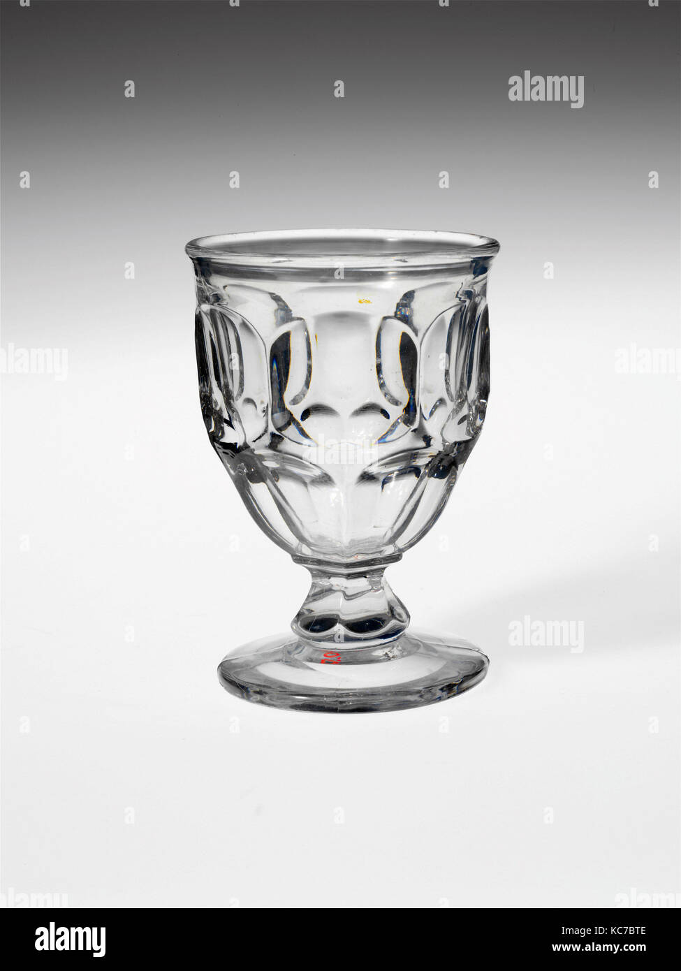 Egg Cup, 1830–70, Made in United States, American, Pressed glass, H. 3 9/16 in. (9 cm), Glass Stock Photo