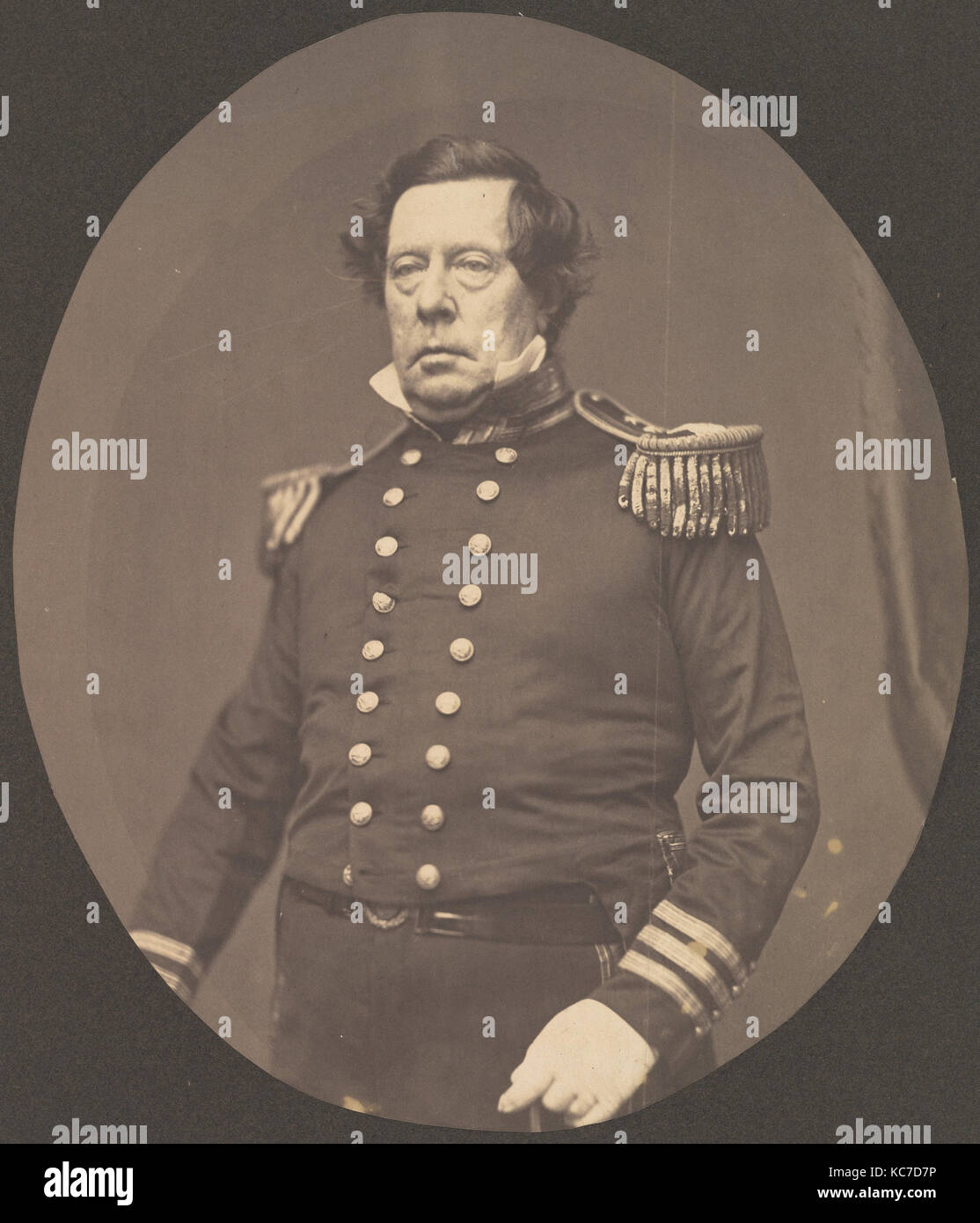 Commodore Matthew Calbraith Perry, Mathew B. Brady, 1856–58 Stock Photo