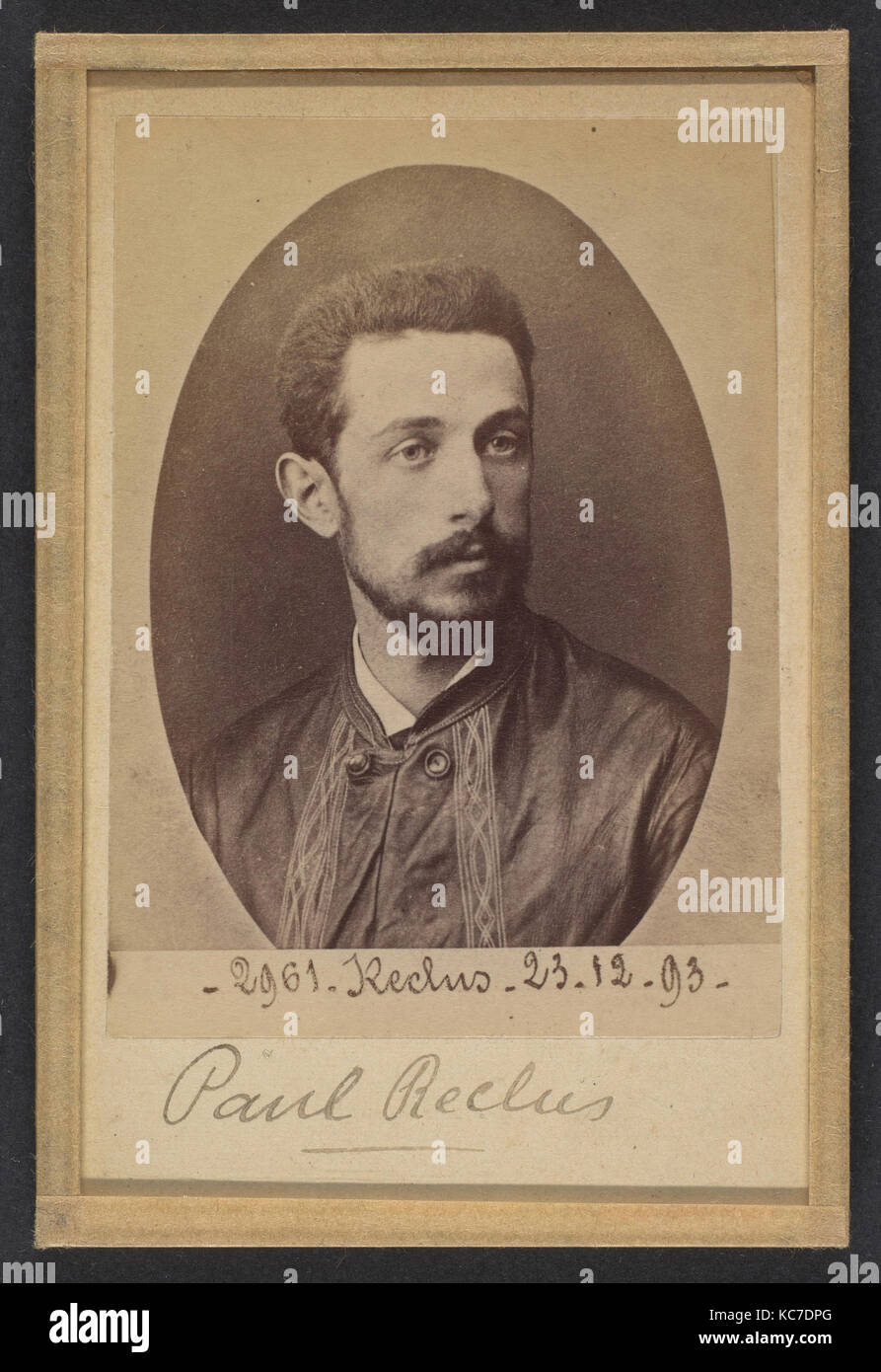 Reclus. Paul. Pas d'informations sur la fiche. 23/12/93, Alphonse Bertillon, 1893 Stock Photo
