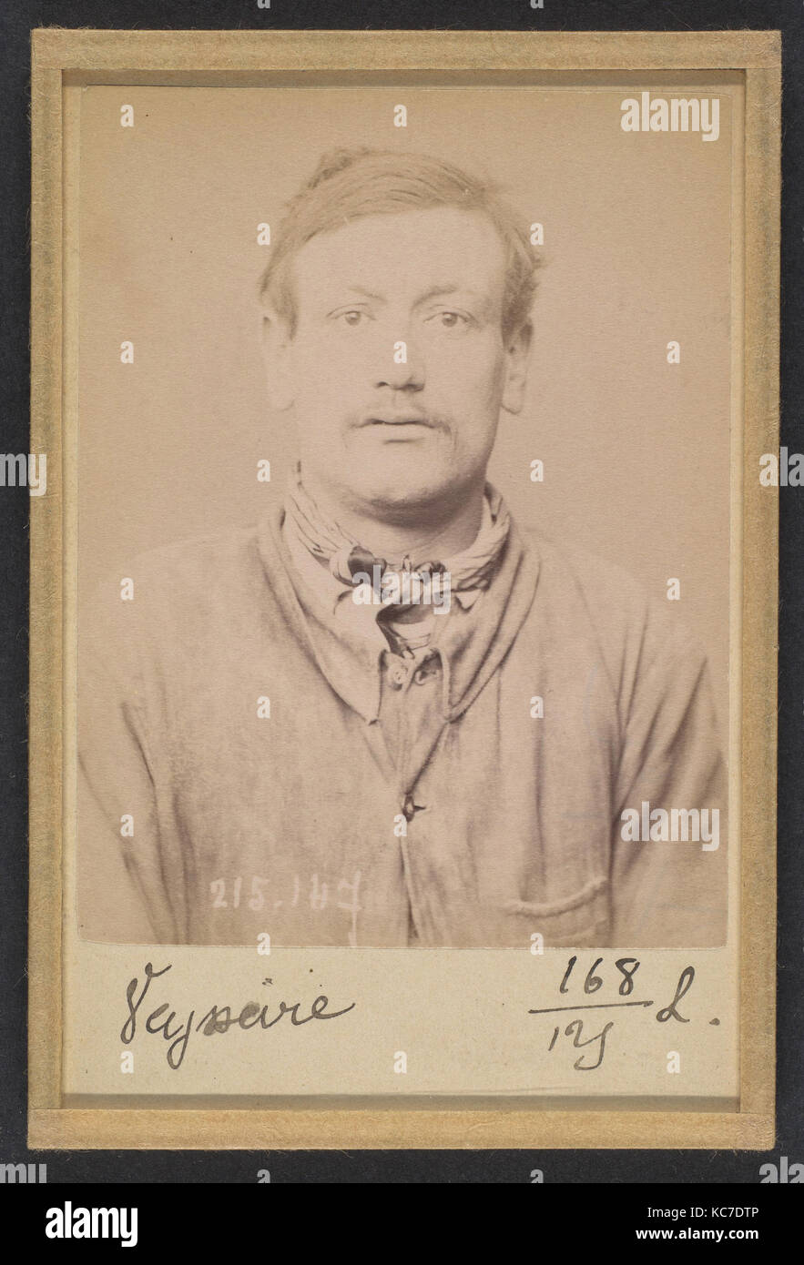 Veysseire. Michel. 25 ans, né à Montreuil. Journaliste. Anarchiste. 5/3/94, Alphonse Bertillon, 1894 Stock Photo