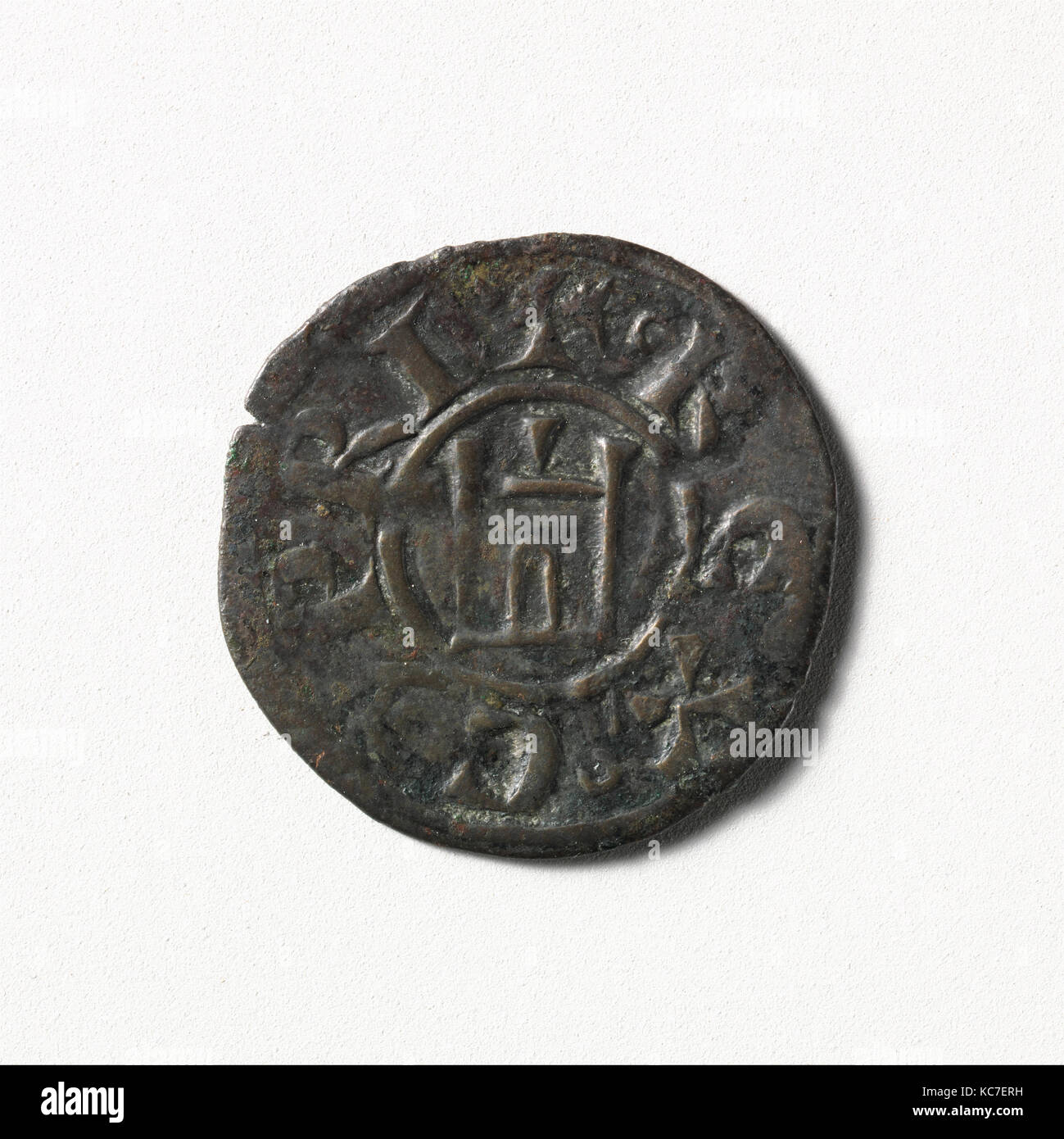 Coin (Denier) of Henry I of Cyprus (1218–1253), 1218–1253 Stock Photo