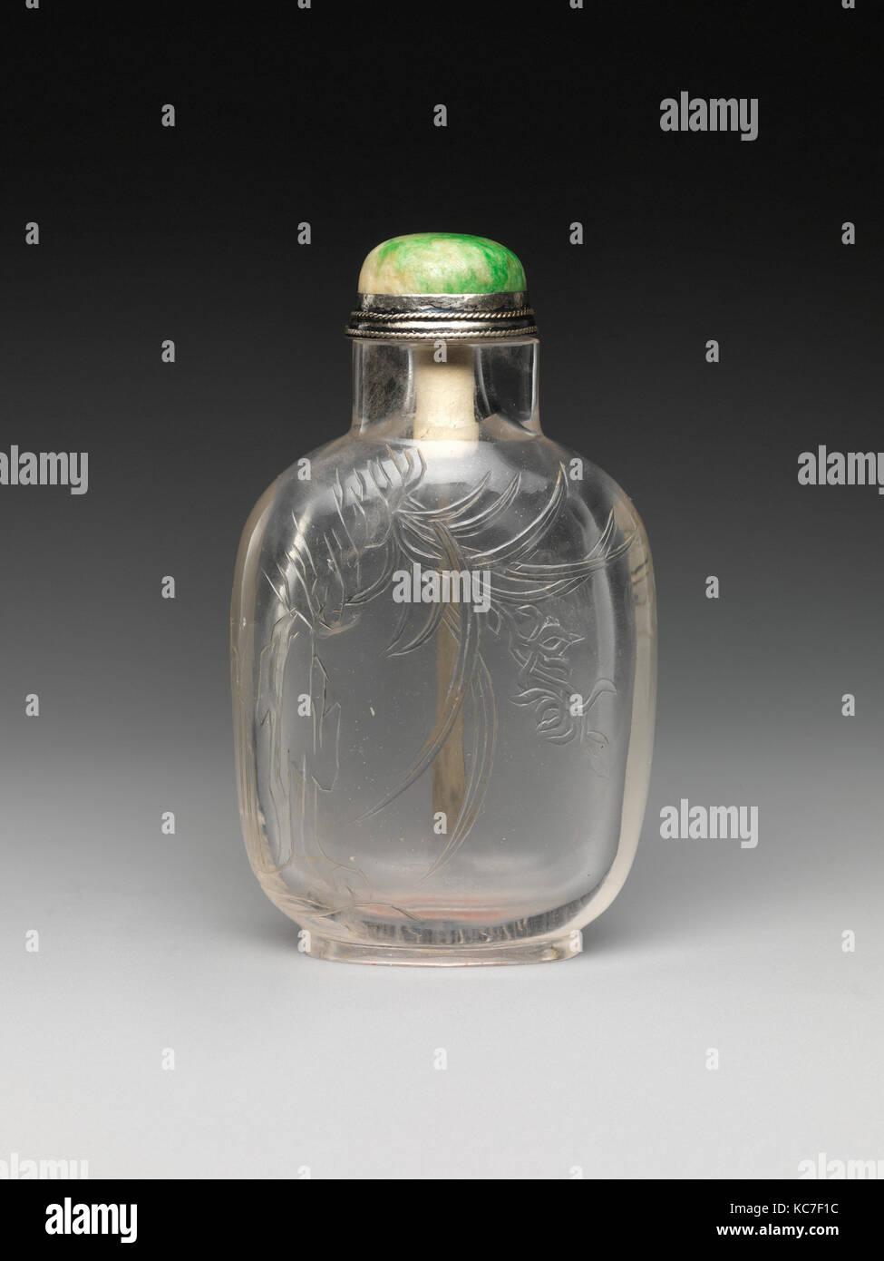 Snuff Bottle with Orchids, late 18th–early 19th century Stock Photo
