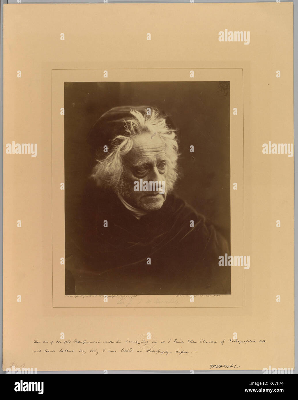 Sir John Herschel, 1867, Albumen silver print from glass negative, Image: 33.8 x 26.2cm (13 5/16 x 10 5/16in.), Photographs Stock Photo