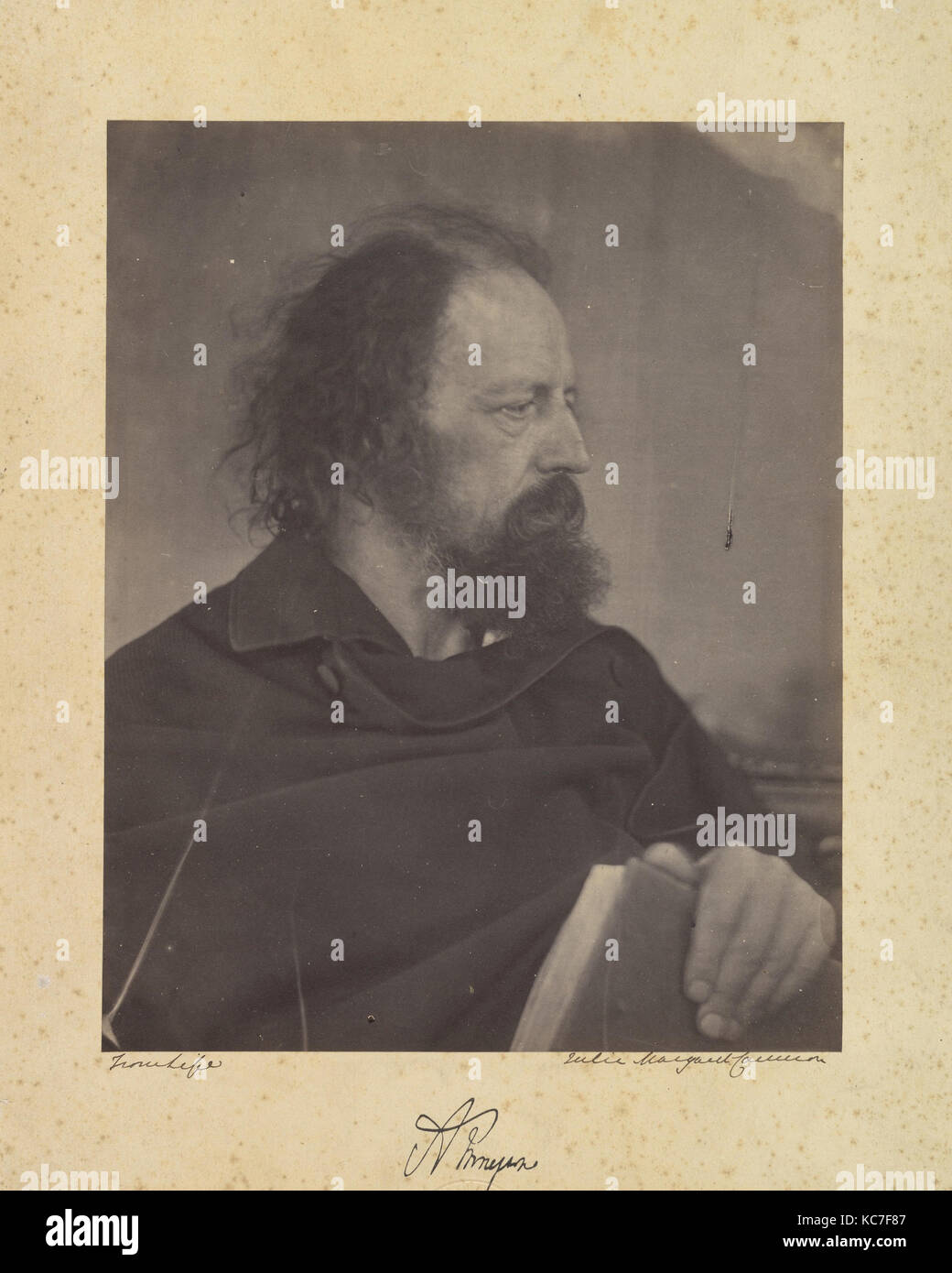 Alfred, Lord Tennyson, Julia Margaret Cameron, 1865 Stock Photo