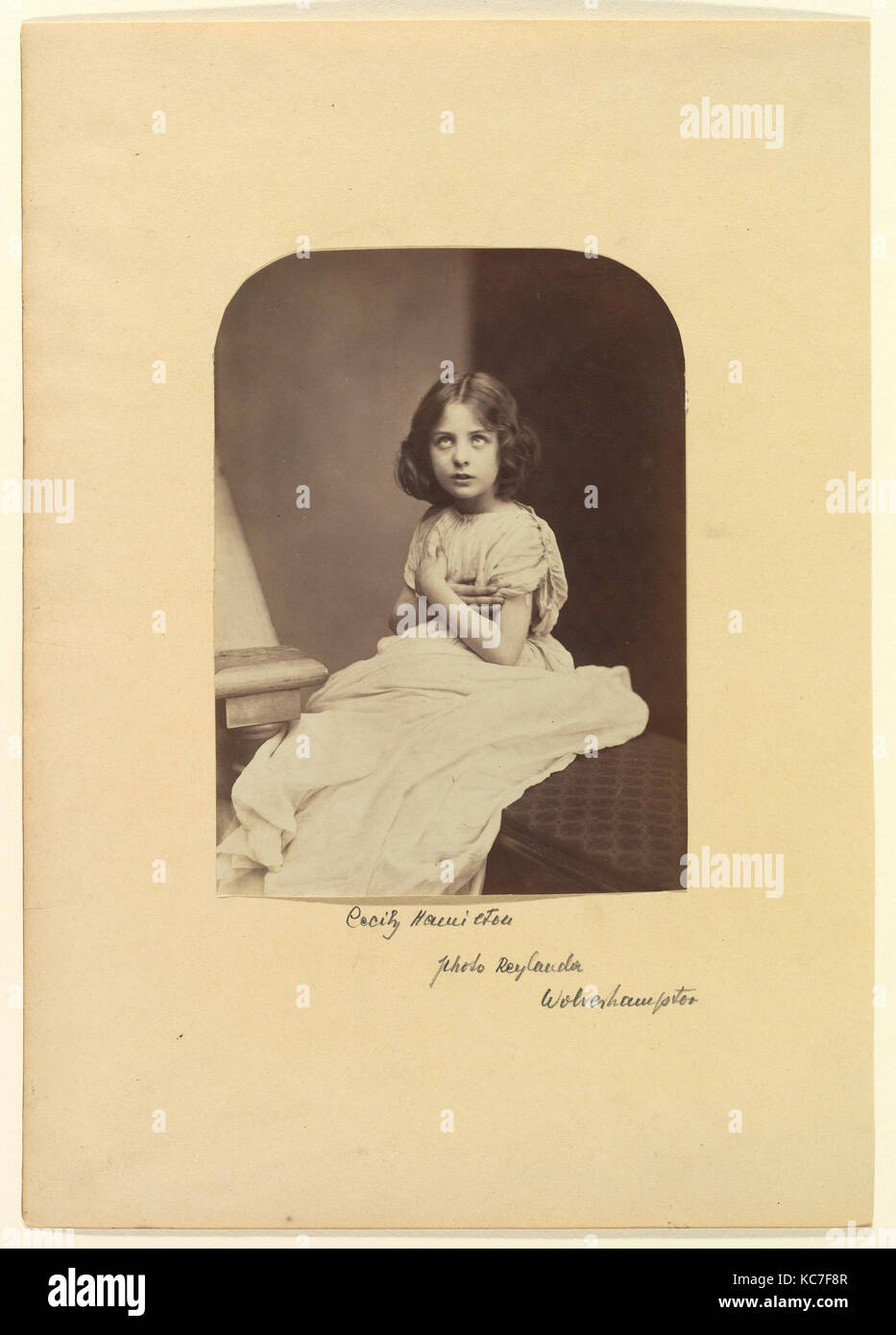 Cecily Hamilton, 1863–1867, Albumen silver print from glass negative, Photographs, Oscar Gustav Rejlander (British, born Sweden Stock Photo