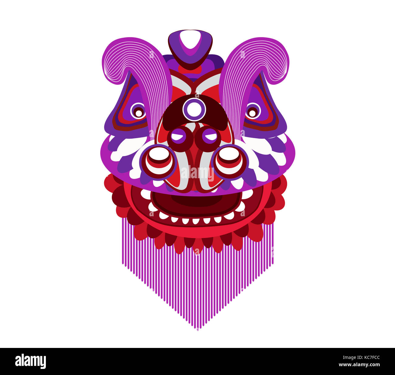 Chinese New Year Lion dance head Stock Photo - Alamy