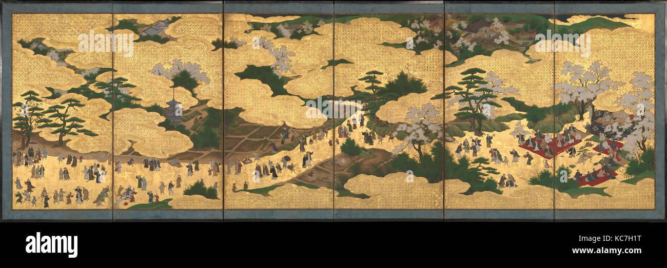 東山遊楽図屏風, Amusements at Higashiyama in Kyoto, Kano School