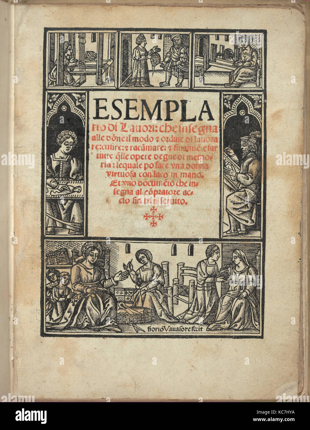 Esemplario di Lauori..., title page (recto), August 1, 1532 Stock Photo