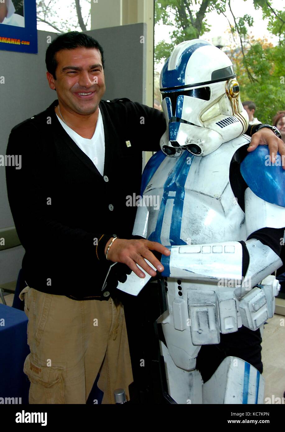COLLERCORMANIA 12 AT THE CENTER MK TAMMER HASSAN AND DANNY DYER WERE THERE TAMER WAS GETTING FAR TO FRIENDLY WITH THE STORM TROOPERS AND DANNY WAS THREE HOURS LATE HE STAYED TILL HE MET EVERY ONE OF HIS FANS AND WAS REMOVED FROM THE CENTRE BY SECURTY AND THE END OF THE DAY.PHOTOS PETR KRIZAM Stock Photo