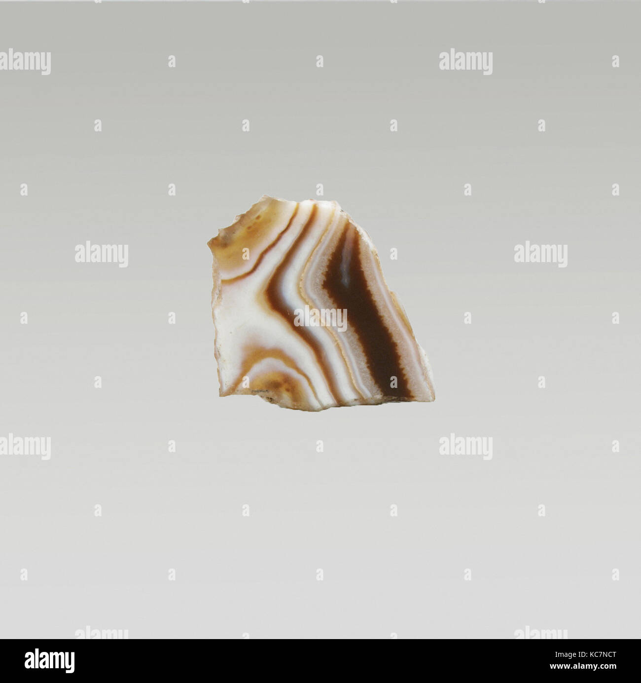 Banded agate inlay fragment, late 1st century B.C.–early 1st century A ...