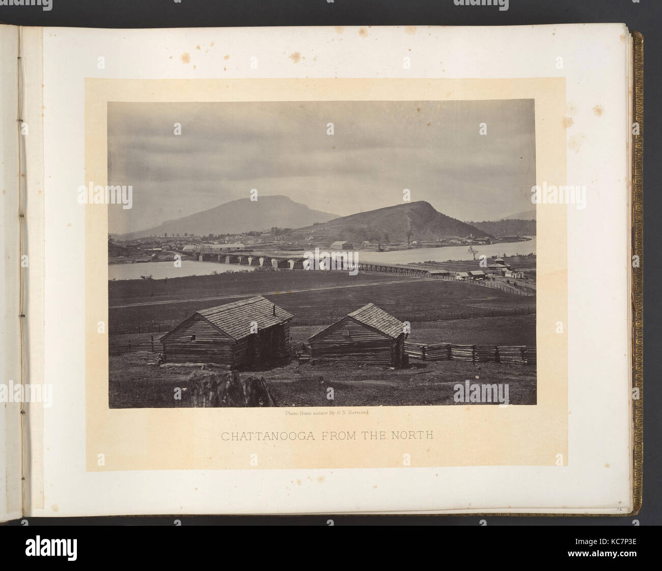 Chattanooga from the North, George N. Barnard, 1860s Stock Photo