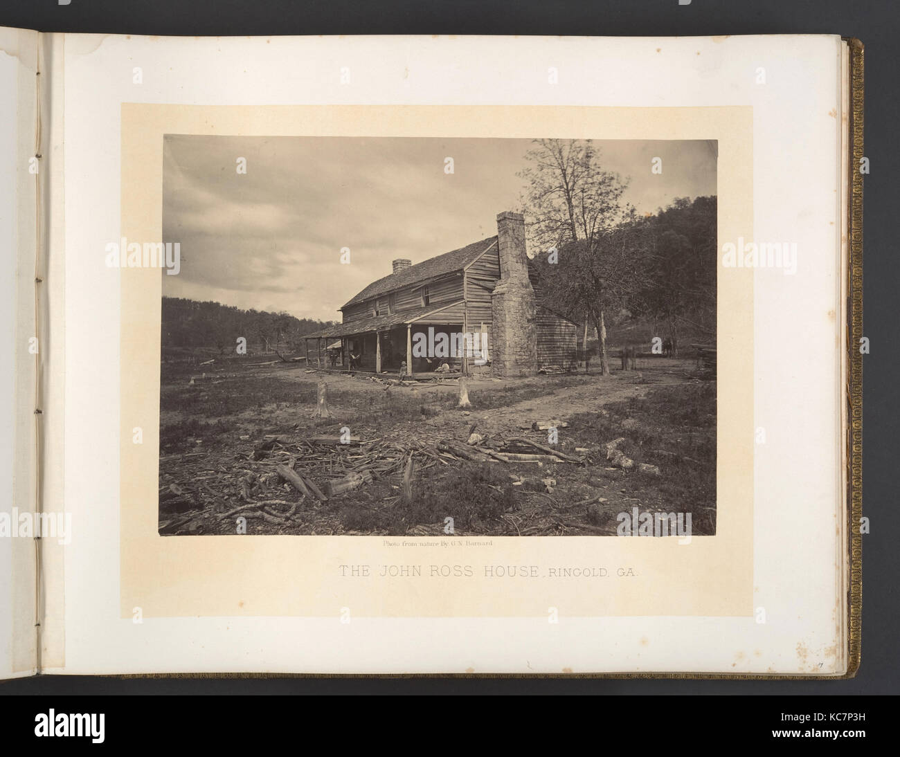 The John Ross House, Ringold, Georgia, George N. Barnard, 1860s Stock Photo