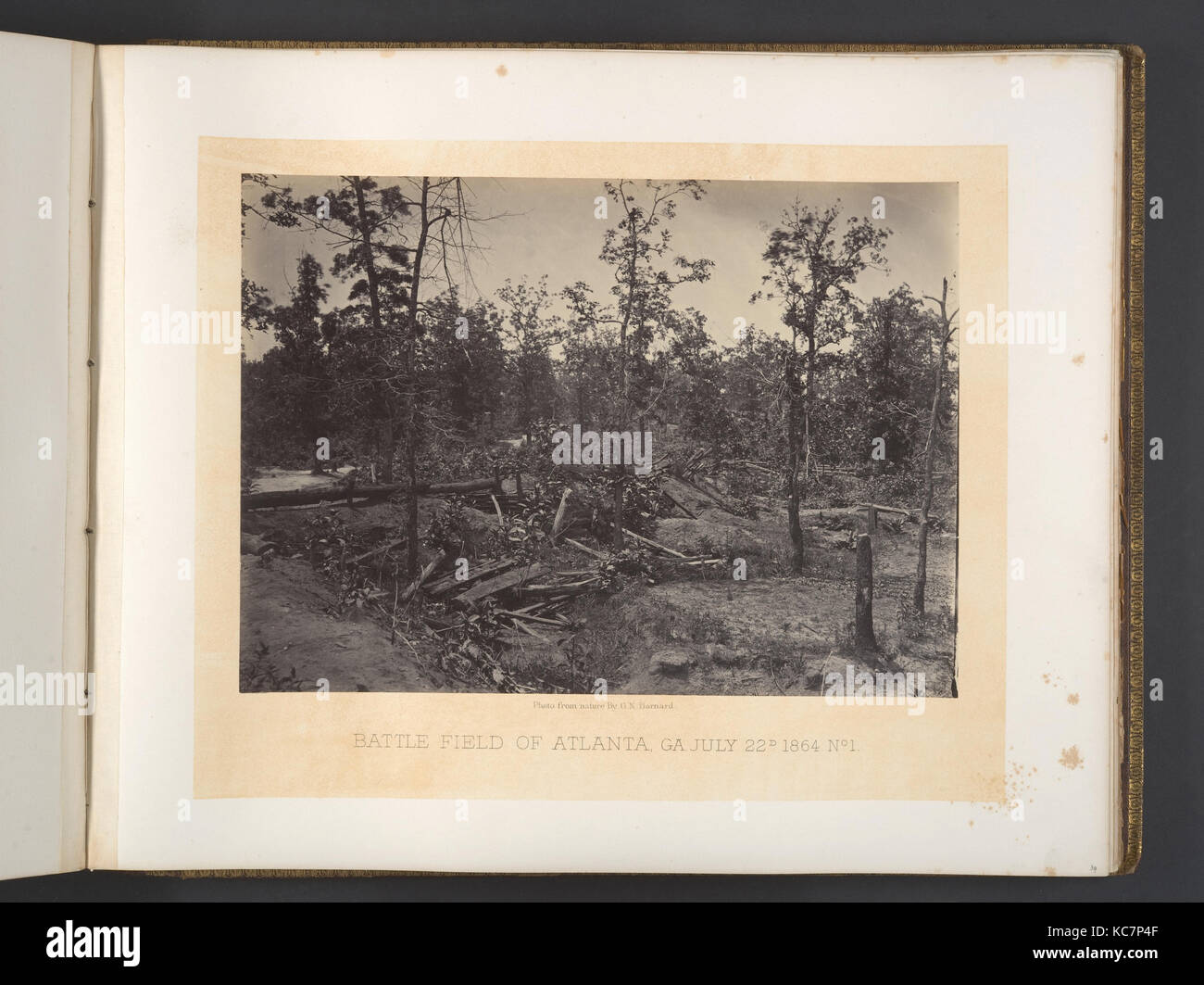 Battle Field of Atlanta, Georgia, July 22nd 1864 No. 1, George N. Barnard, 1860s Stock Photo