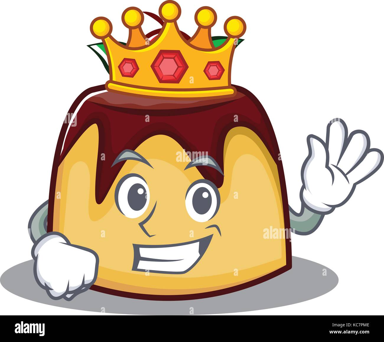 King pudding character cartoon style Stock Vector Image & Art Alamy