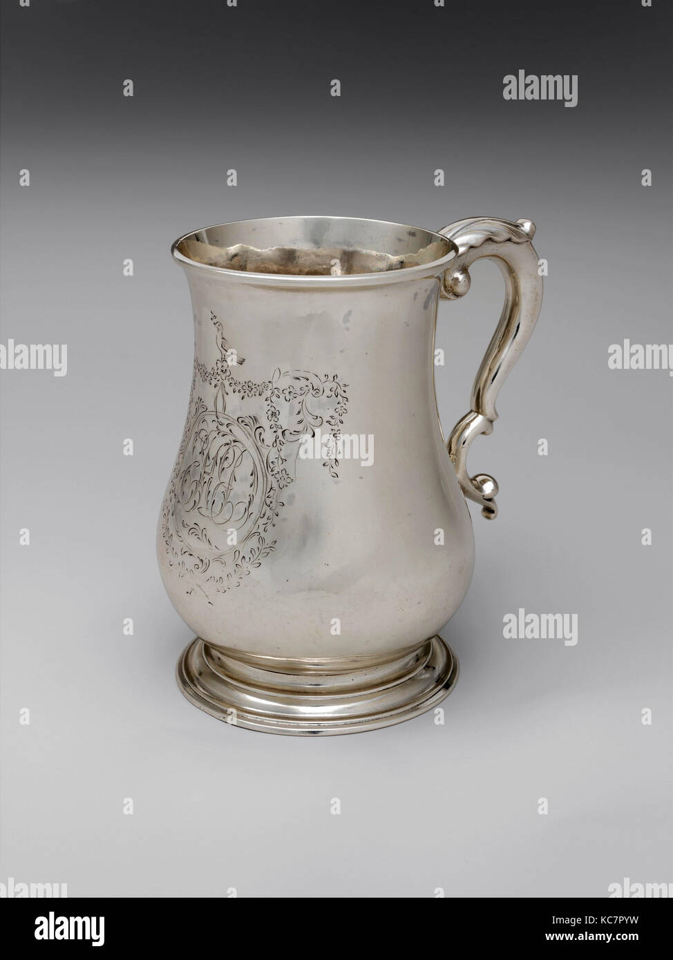 Cann, 1783, Made in Boston, Massachusetts, United States, American, Silver, Overall: 6 1/2 x 6 3/8 in. (16.5 x 16.2 cm); 22 oz Stock Photo