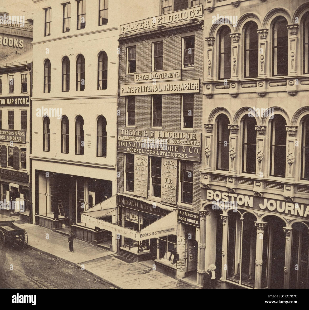 Washington Street, Boston, James Wallace Black, ca. 1860 Stock Photo